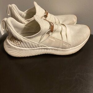 New Balance Women's Cream and Brown Sneakers